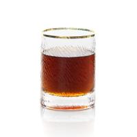 Buy cheap 7oz 8oz Personalised Crystal Whisky Glass Tumbler With Gold Rim product
