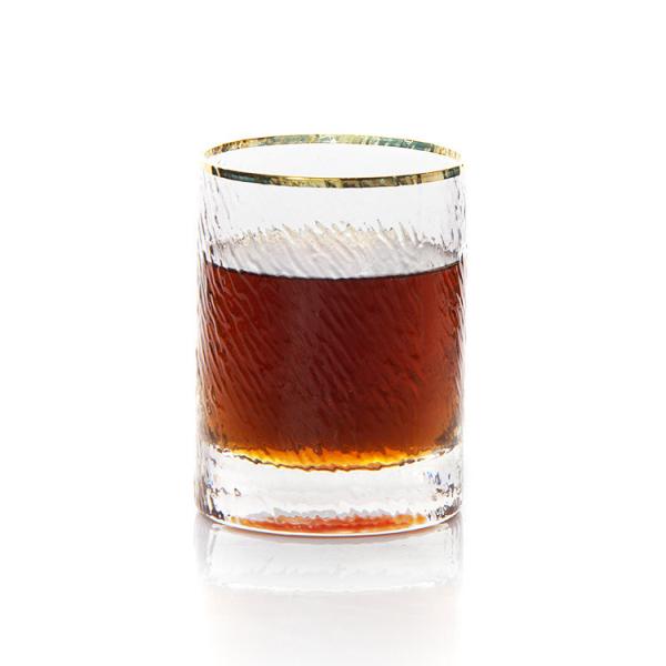 Buy cheap 7oz 8oz Personalised Crystal Whisky Glass Tumbler With Gold Rim from wholesalers