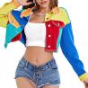 Buy cheap Factory Customized Woman Fashion Crop Top Spliced Denim Jacket from wholesalers