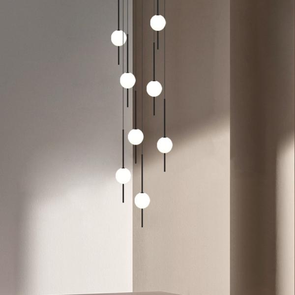 Buy cheap Modern Gloss Stair Chandelier Restaurant Indoor Home Living Room Ball Chandelier(WH-MI-405) from wholesalers