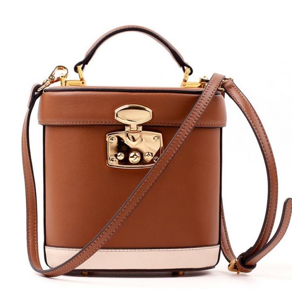 Buy cheap Simple wild retro leather bucket bag leather shoulder bag diagonal female from wholesalers