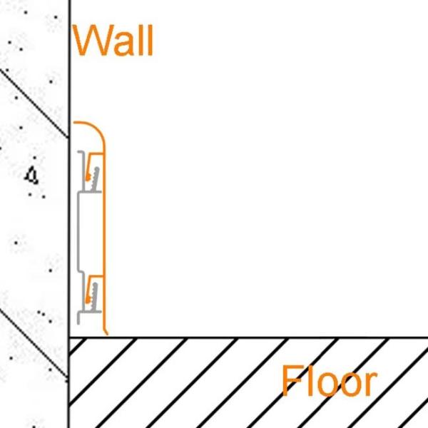 Buy cheap 70mm Height Skirting Board Profiles For Wall To Floor Connection from wholesalers