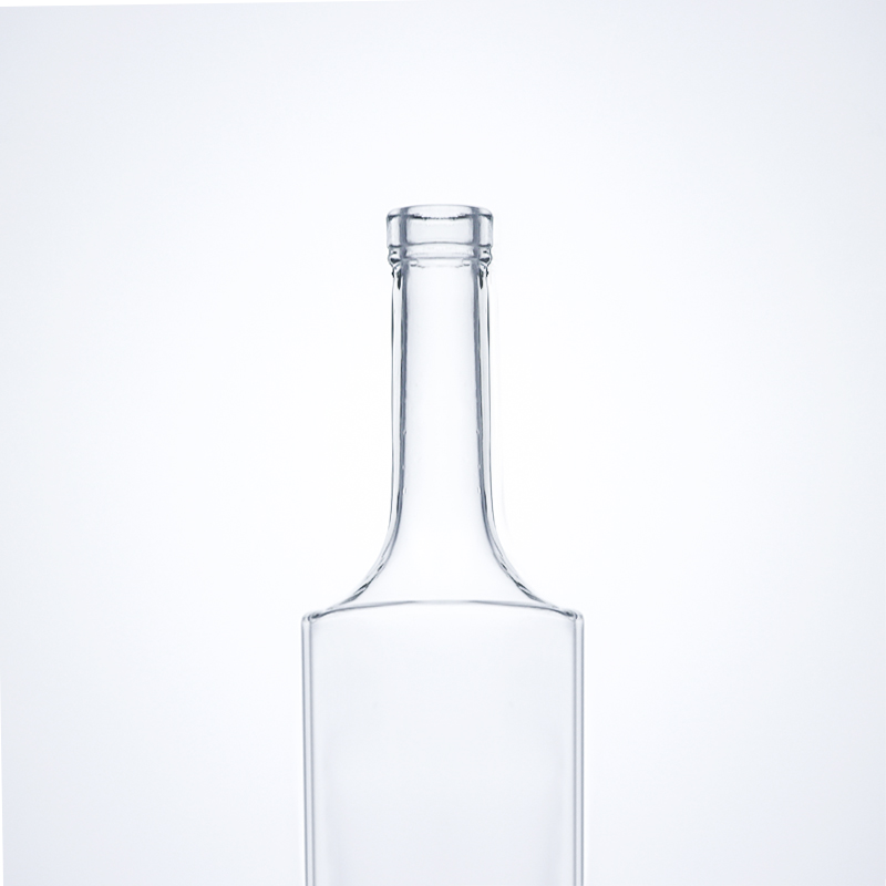 Custom Shape Long Neck Glass Liquor Bottle for Gin Rum Vodka