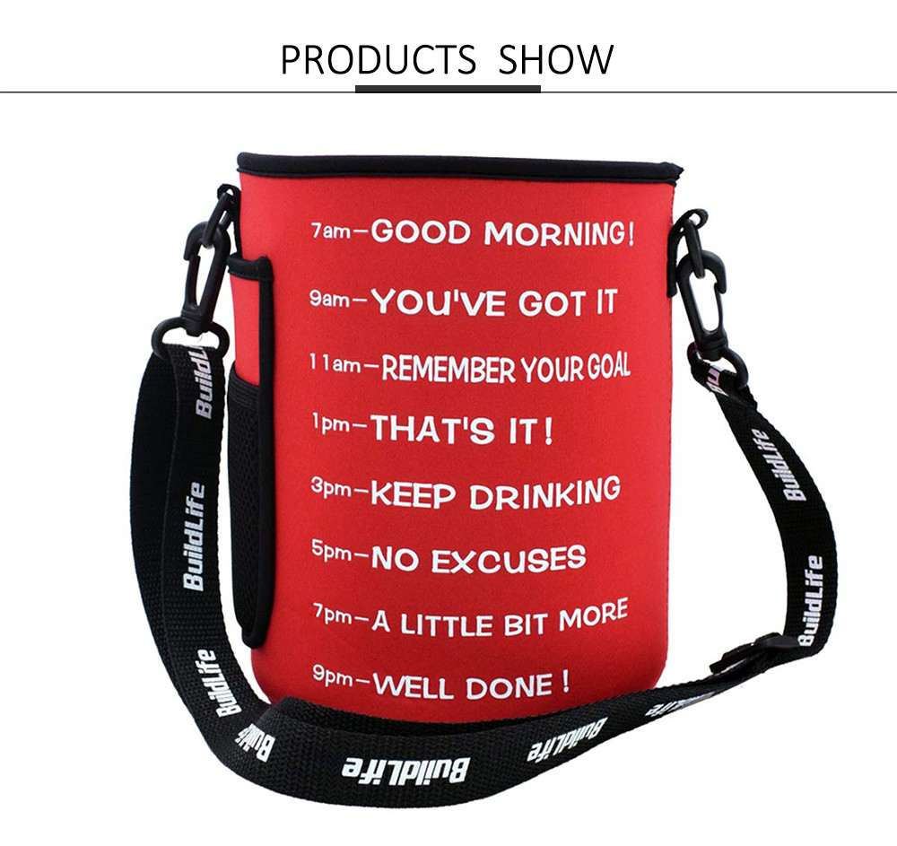 73OZ 128OZ Insulated Neoprene Water Bottle Holder With Shoulder Strap