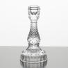 Buy cheap Clear Depression Glass Crystal Taper Candlestick Holders Diamond Pattern 6.5 Inch from wholesalers