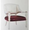 Buy cheap Home Classic French Furniture Leisure Chair Leather Seating Solid Wood Frame from wholesalers