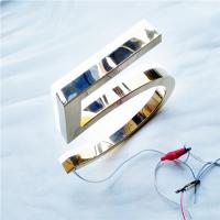 Buy cheap High Brightness Gold Brush House Number Sign Laser Cut CE RoHS product