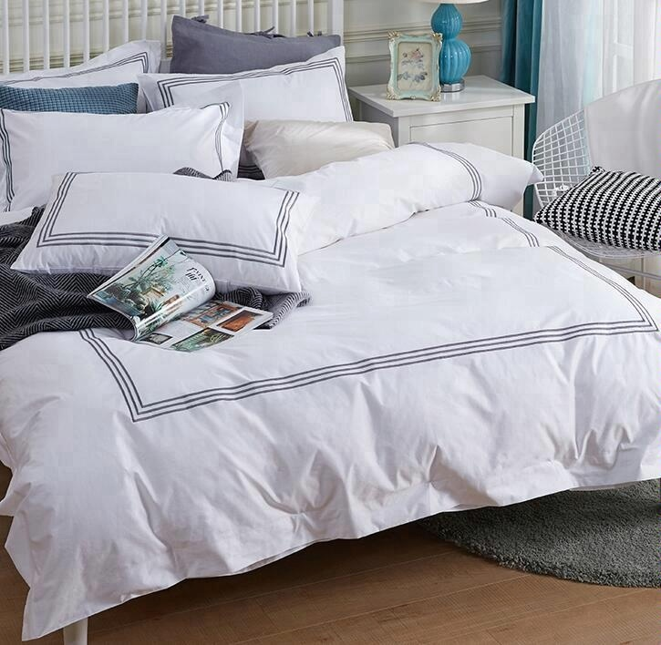 60 Count Pure Clothes Cotton Bedding Set for Comfortable Sleep in Hotels
