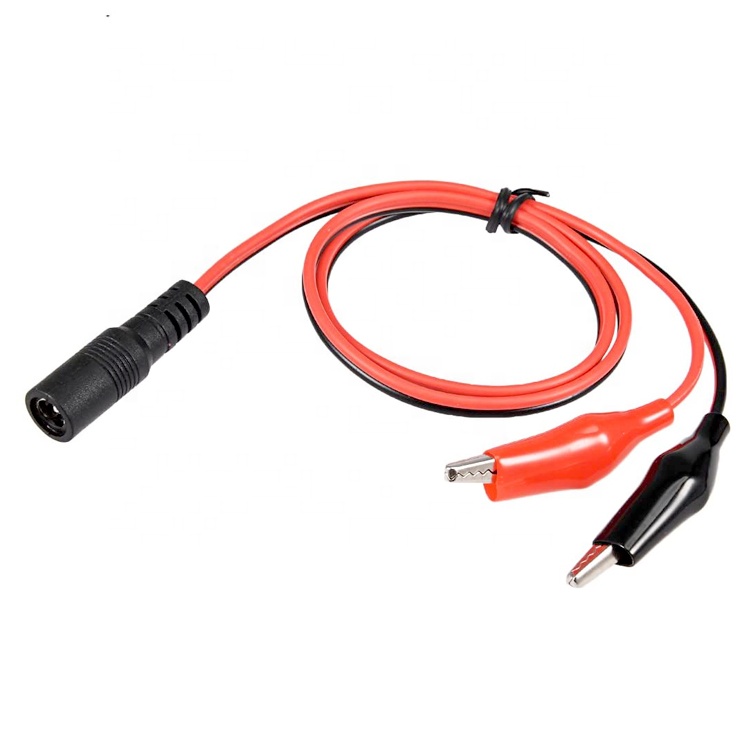 5.5x2.1mm DC Female to Dual Alligator Clips Power Testing Adapter Cable