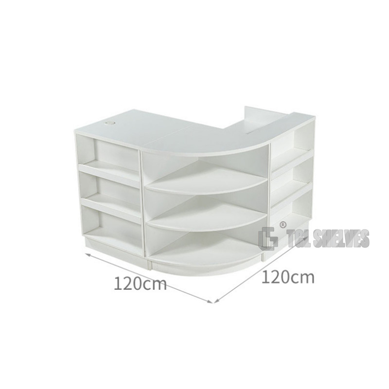 Small Supermarket Checkout Counter With Display 900×300×1950mm