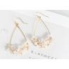 Buy cheap Ballet Lady Germany Resin Flowers Rhinestone Pearl Silver NCovered with 14K Gold Stud Earring from wholesalers