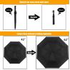 Buy cheap Double Canopy 210T Nylon Windproof 600g Sun Umbrella 3 Fold from wholesalers