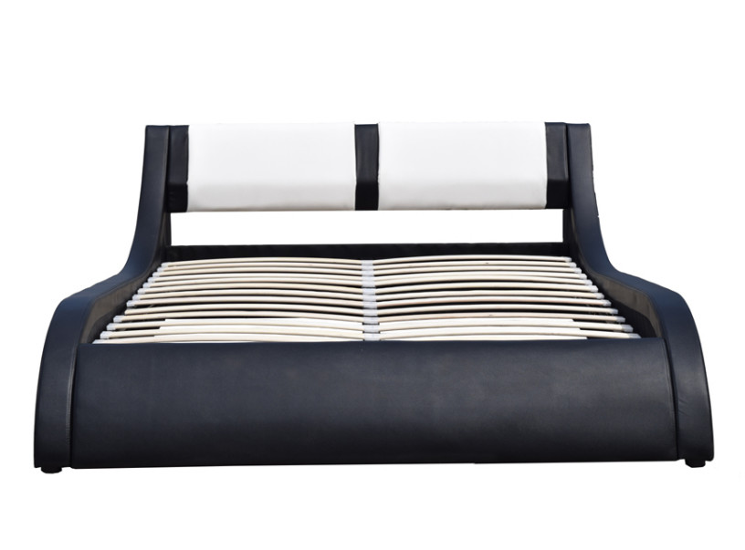 White And Black Oem Double Bed Gas Lift Frame Faux Leather Bsci