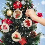 Jute Rope 3.5 Inch DIY Wooden Christmas Ornaments Pre Drilled Wood Slices Crafts