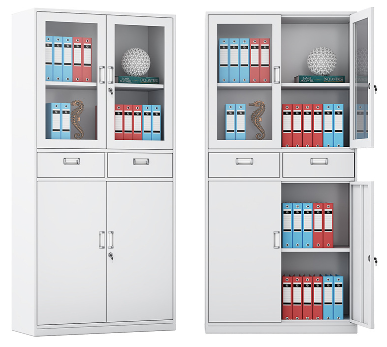 Modern White Office Furniture Filing Cabinet with Multi-drawer Steel Storage and Lock