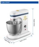 Professional 7L Capacity Cake Mixer With Copper Wire Motor Commercial Grade