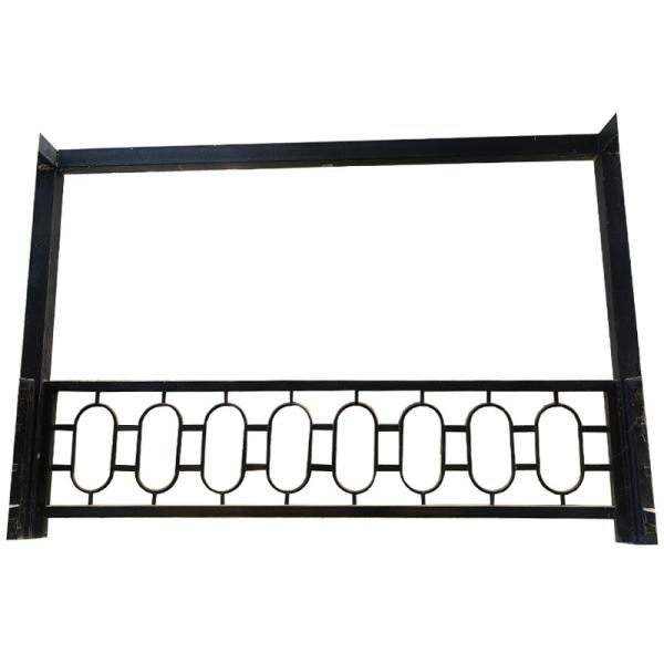 Buy cheap Matte Black Forged Iron Guardrail Fences residential Wrought Stair Handrail from wholesalers
