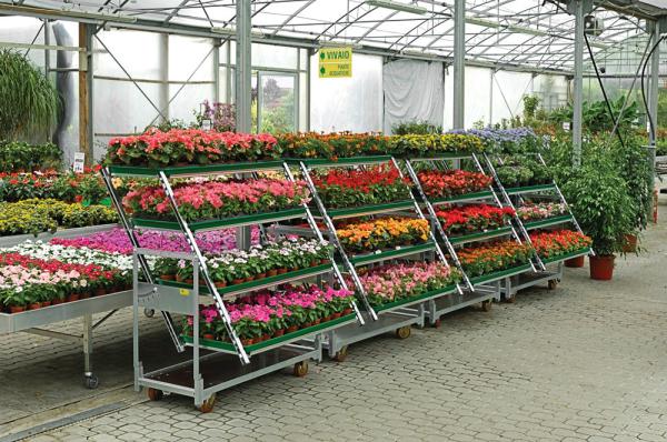 Buy cheap 500kgs Danish Flower Trolley 3 Shelves Outdoor Plant Cart With Wheels from wholesalers