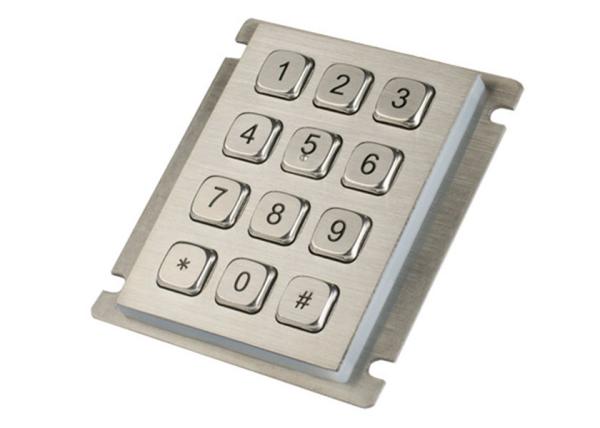 Buy cheap Stainless Steel Industrial Metal Keypad 4x3 IP67 Dynamic Water Proof Long Lifespan from wholesalers