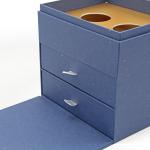 Navy Blue Luxury Cardboard Box For Perfume Cosmetic Packaging ODM