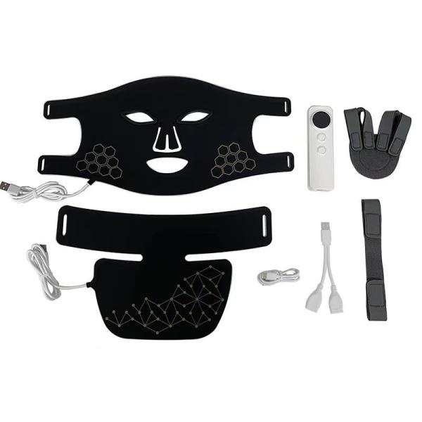 Red Blue Yellow White Facial Therapy Mask with 216 Pieces LED Lights for Face