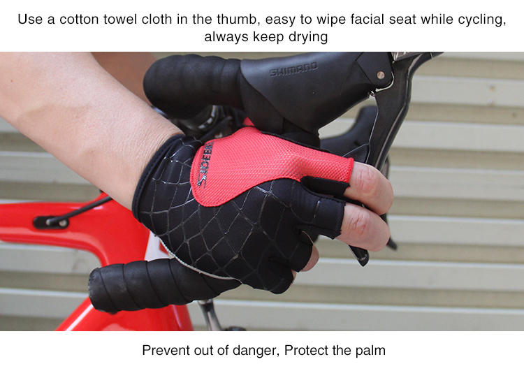 Half Finger Waterproof Windproof Cycling Gloves Ultralight Anti - Skidding OEM ODM