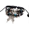 Buy cheap Handmade beaded jewelry butterfly bracelet braided leather bracelet Love from wholesalers