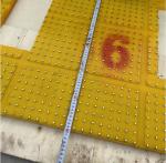 Customized Rotary Table Anti-Slip Mat Size 2100X1600 MM Material PU Yellow