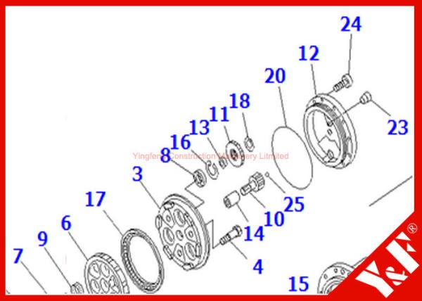 Buy cheap BR210 BR200 Komatsu Excavator Parts , TZ263B1104-00 TZ263B1204-00 RV Gear Assy from wholesalers
