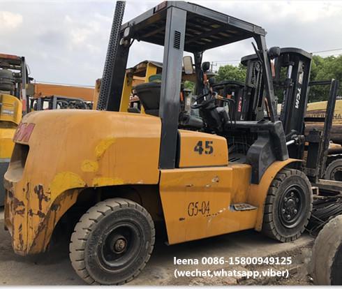 Buy cheap used tcm 4.5ton FD45T9 diesel forklift , low work hrs, originally made in japan , 3 meters lifting height from wholesalers
