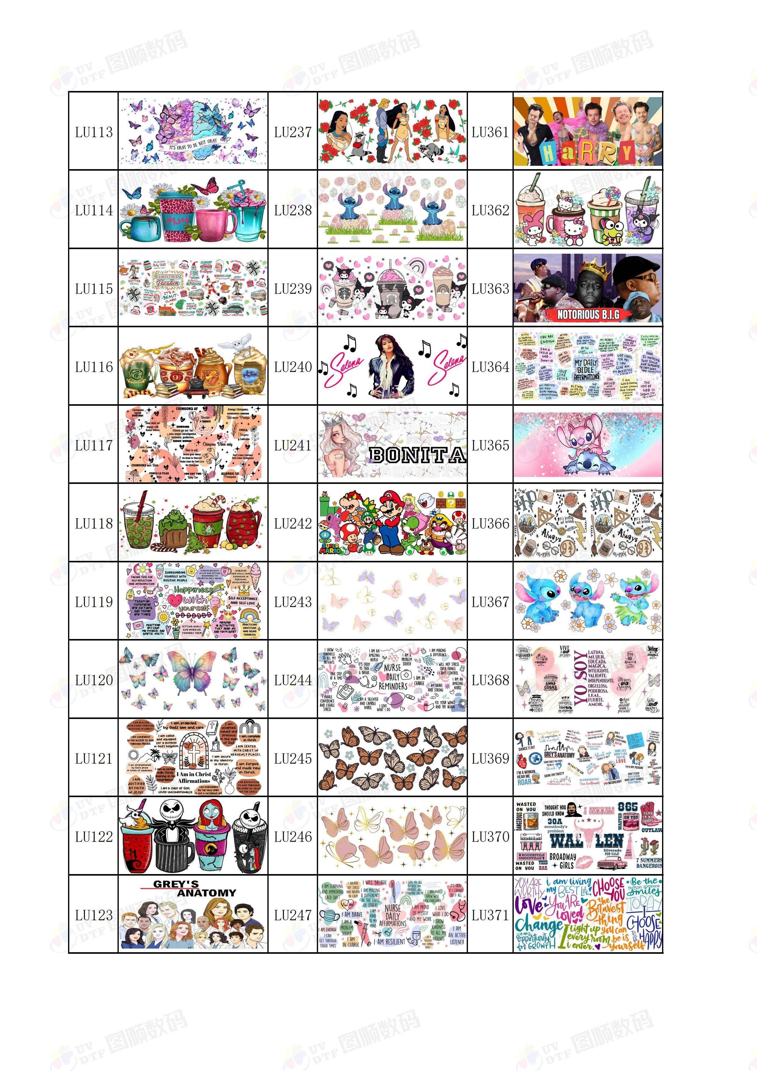 UV DTF Cup Wrap Transfers 9.3*4.1 Inches For Metal Packaging