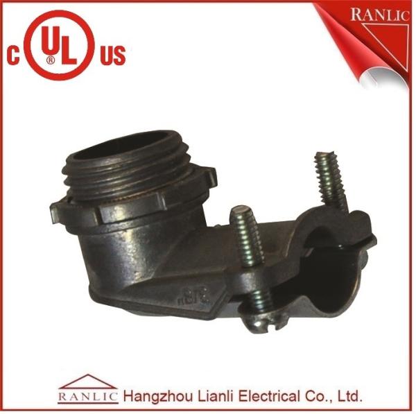 Buy cheap Steel Flexible Conduit Fittings Squeeze 90 Degree BX Connector , UL File No. E469552 from wholesalers