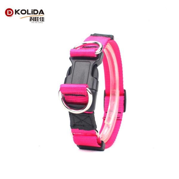 Buy cheap Pink Color Nature Nylon Dog Collars For Dog Training Outdoor All Seasons from wholesalers