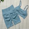Buy cheap Women Seamless Yoga Workout Set 2 Piece Outfits Gym Push Up Shorts And Sports Bra from wholesalers