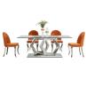 Buy cheap 12mm Glass Top SS Dining Tables 6 Seater Home Furniture For Dining Room from wholesalers