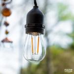 Commercial Grade 48ft 24 Bulbs Waterproof LED String Lights