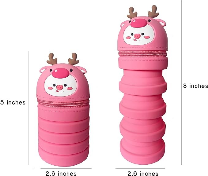 Collapsible Silicone Pencil Box Easy To Clean Waterproof Stationery Supplies