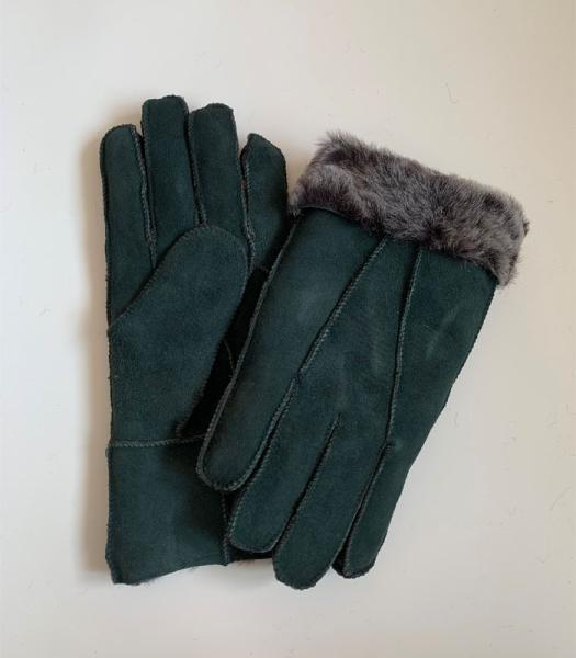 Buy cheap Outdoor Mens Sheepskin Gloves Mittens Brown green from wholesalers