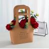 Buy cheap ODM Basket Shape Cardboard Gift Bags 31x10x41CM Kraft Paper Flower Bags from wholesalers