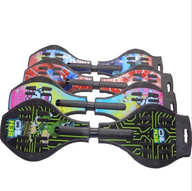 Caster Skateboard WaveBoard Outdoor Toy Upgrade Durable Luminous Wheel Beginner Gift