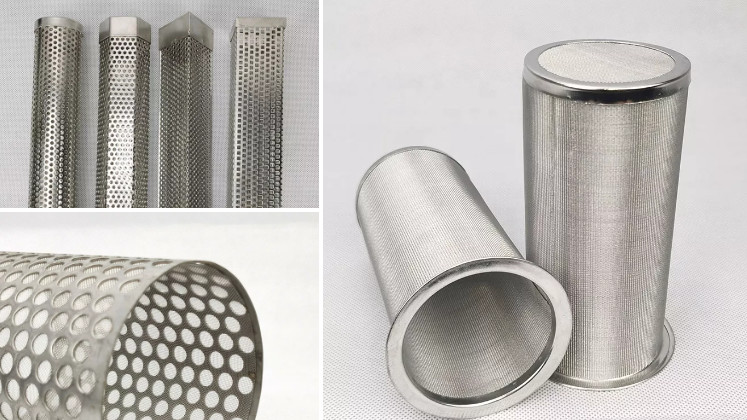 Metal 304 316 Stainless Steel Perforated Filter Tube Wire Mesh Metallic