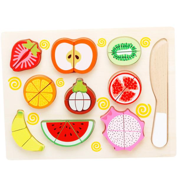 Buy cheap Kitchen Toys Vegetables Wooden Fruit Cutting Set For Children from wholesalers