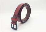 Embossed Pattern 32mm Cowhide Womens Wide Leather Belts