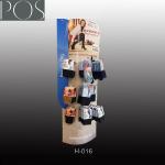 store currugated display stands for show tyre in the exhibition