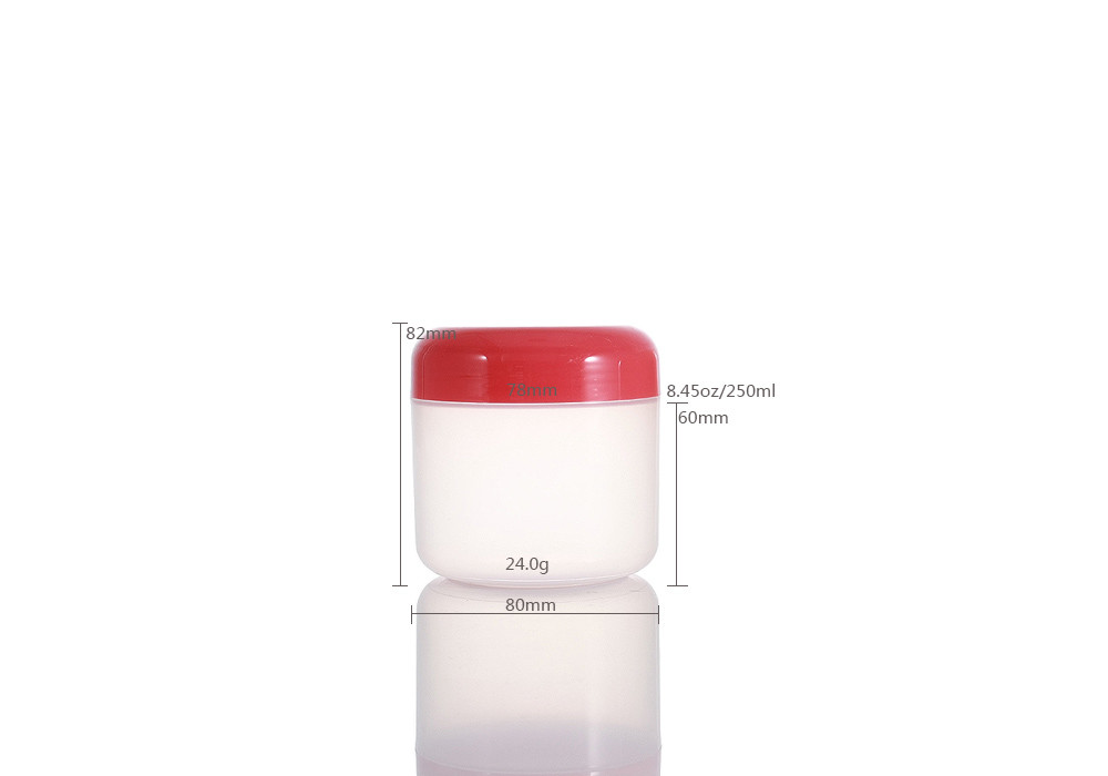 Translucent PP Plastic 8.45oz 250ml Body Cream Bottle