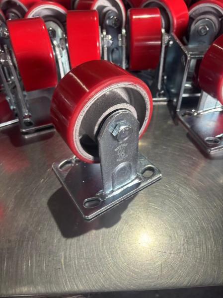 Buy cheap Ball Bearing Iron PU Caster Wheel 100mm For Superior Load Bearing Capacity from wholesalers