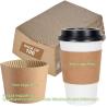 Buy cheap Custom your own logo on Coffee Sleeves-100 Coffee Sleeves Fits, 10 Oz. - 20 Oz. Cups (Pack Of 100), Natural Kraft from wholesalers