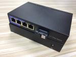 PoE Fiber Optic Network Switch 1 100M SFP or SC fiber port and 4 10 / 100M PoE