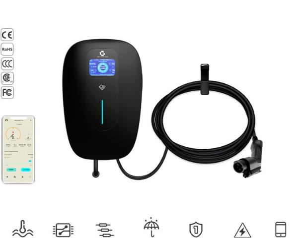 Buy cheap 16A 11KW 3 Phase Car EV Charger Household Floor-Stand White Black from wholesalers