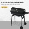 Buy cheap Smokeless Barrel Smoker BBQ Grill with Piezoelectric Ignition and Convenient Table from wholesalers